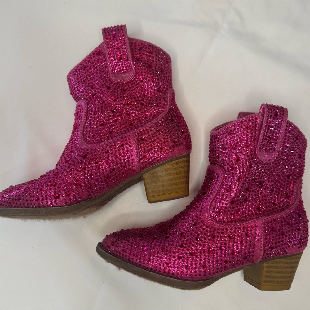Link Kids Pink Rhinestone Boots - Picture 3 of 5